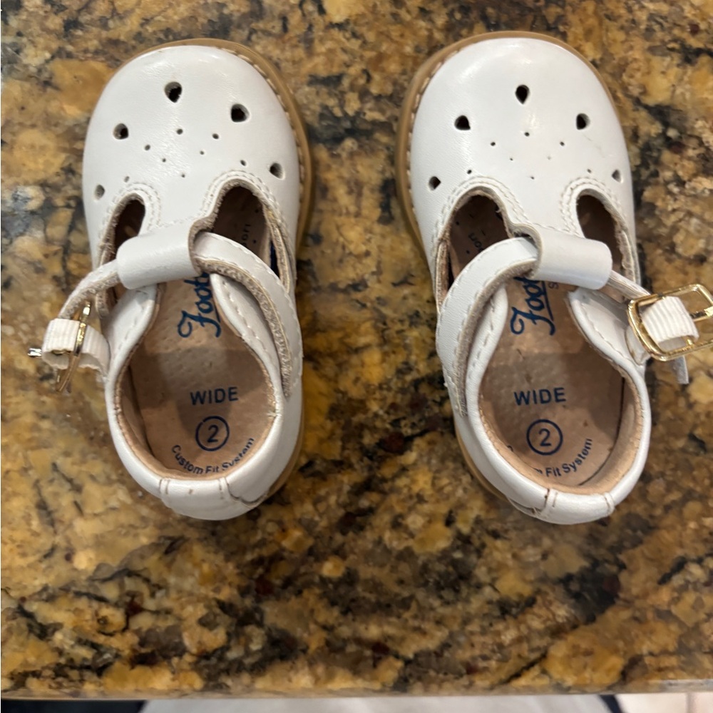 Footmates - Harper - White Mary-Jane toddler shoes